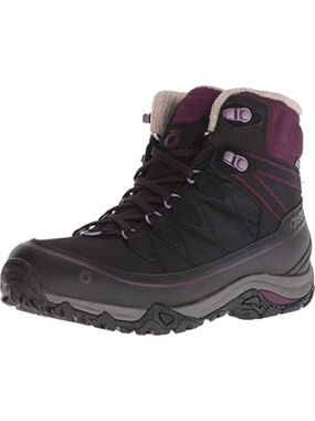 Oboz Juniper 6in Insulated B-Dry Boot in Eclipse Black/Beet, size 10.5